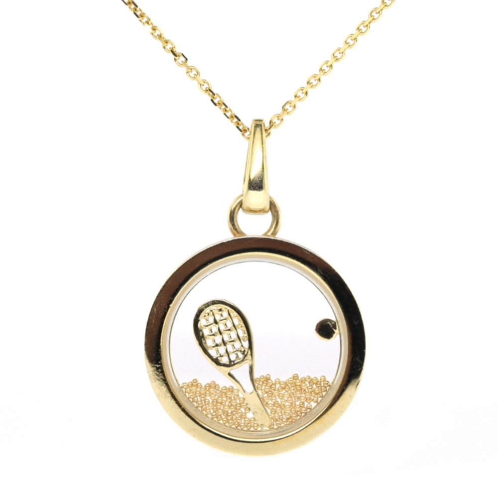 14k Yellow gold pendant Tennis